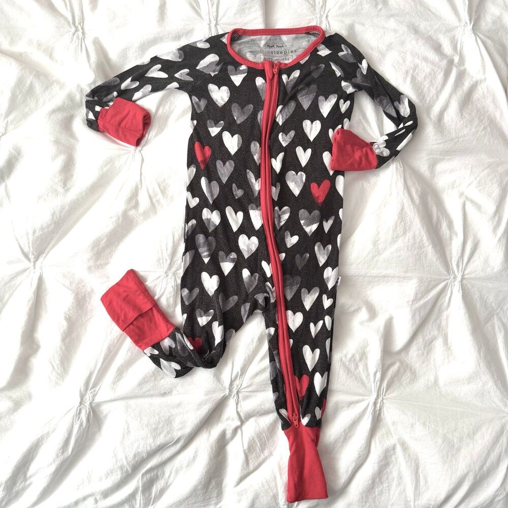 Little Sleepies Monochrome Hearts